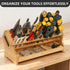ValuXpro Bamboo Screwdriver Organizer - Tool Storage Organizer Workbench Desktop Rack - Hand Piler Tools Storage Holder