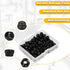 Mriuuod M5 100PCS M5x0.8mm 8mm Locknuts Metric Nylon Inserted Hex Lock Nuts Self-Lock Nylon Insert Carbon Steel Self