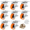 Caster Wheels Set of 8, 2.5 Inch Heavy Duty Locking Casters with Polyurethane Wheels for Furniture Carts
