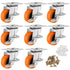 Caster Wheels Set of 8, 2.5 Inch Heavy Duty Locking Casters with Polyurethane Wheels for Furniture Carts