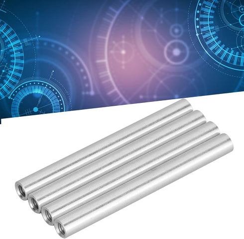 4PCs Aluminum Standoffs Round Tube Extension Support, M4 x 0.7mm Female Threads, Robotics Accessories