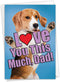 The Best Card Company Fathers Day Card for Dad, Loving Notecard, Dog Love You This Much