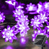ITICdecor Solar Flower String Lights Outdoor Waterproof 50 LED Upgraded Flower Fairy