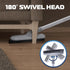 50'' 180 DSV Standard Grout Scrub Brush with Long Handle, Tile Grout Scrubber, V-Shape Crevice Cleaning Brush for Hard