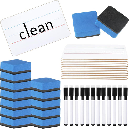 Colarr Mini White Boards, 6"x 9" Dry Erase Boards, Classroom Pack, 12 Sets