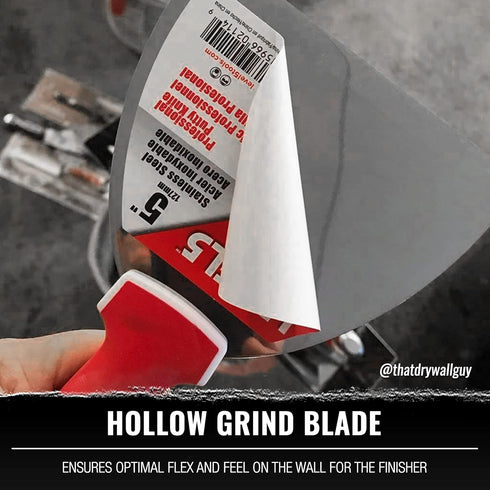 3" Soft-Grip Stainless Steel Drywall Joint Knife - LEVEL5 | Pro-Grade | Comfortable Finishing Hand Tool | Metal Hammer End | Sheetrock Gyprock Plasterboard Mud | 5-139 by LEVEL5