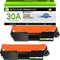 greencycle CF230A Toner Cartridge Replacement for HP 30A Black Laserjet Pro MFP M227fdw M227fdn (2PCS)