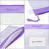Wisdompro Zipper Pouch, 4 Packs Durable Letter Size Waterproof Mesh File Bag, Document Organizer - Purple