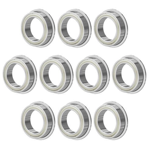MF117ZZ 10PCS Flange Ball Bearing 7×11×3mm Double Metal Shielded for Industrial Machine