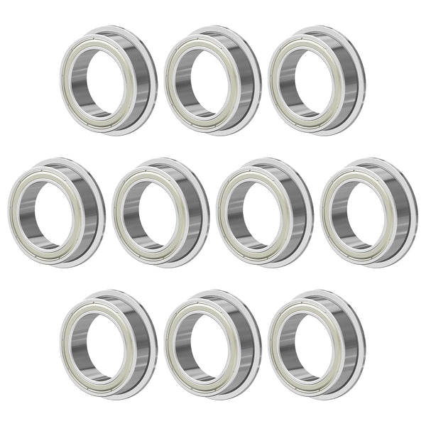 MF117ZZ 10PCS Flange Ball Bearing 7×11×3mm Double Metal Shielded for Industrial Machine