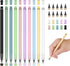 Infinity Pencil, 10PCS Inkless Pencil with 10 Replaceable Nibs and 20 Erasers, No-Sharpening for Kids Writing