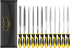 12PCS Needle File Set with Tool Bag, Small File Set includes 6 Jeweler Files & 6 Steel Files for Metal, Wood, Leather