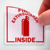 SmartSign Fire Extinguisher Inside Stickers | 2.75" x 2.75" Engineer Grade Reflective Labels, Pack of 6