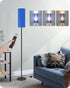 Dimmable 64.4" 10W 900LM Bulb 3000K-6500K, U06LD05W1 Blue Floor Lamp for Living Room with Remote and Foot Switch