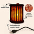 7"(D) 8.5"(H) Himalayan Pink Salt Lamp Cage Heated Rock Lamp for Relaxation, Detox & Home Spa