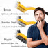 Set 3Pcs, Wire Brush Nylon/Brass/Stainless Steel Bristles with Curved Handle Grip for Cleaning with Curved Handle Grip