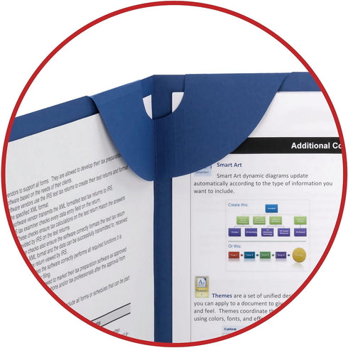 Smead Lockit Two-Pocket Heavyweight Folder, Dark Blue, Letter Size, 25 per Box (87982)
