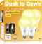Gonhom 4 Pack Dusk to Dawn Light Bulbs Outdoor, 2700K Warm White, 720LM,