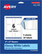 Avery Square Labels, 3" x 3", 30 Glossy White Labels with Sure Feed Technology (36480)