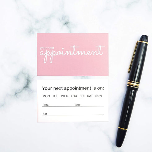 RXBC2011 Appointment Reminder Cards Pack of 100, Pink