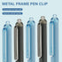 ParKoo Gel Pens Set, 12 Pcs, 0.5mm Fine Point, 6 Black/6 Blue Ink, Quick Dry, Click Silent Pens for Notetaking