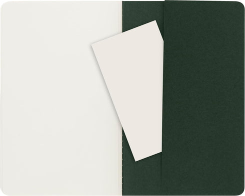 Moleskine Cahier Journal, Soft Cover, Large (5" x 8.25"), Plain/Blank, Myrtle Green, 80 Pages (Set of 3)