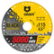 GRAFF 4 1/2 Inch Black Cut Off Wheels, Diamond Metal Cutting Disc for Angle Grinder, 60x Longer Wheel Life