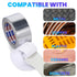 ADHES Professional Glass Fiber Aluminum Foil Tape, 2 Inch x 82 Feet, 6 Rolls Heat Proof Tape for HVAC Repair