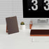 Glass Desk Whiteboard with Reversible Wood Stand, Burgundy Red, Small Portable Dry Erase Board for Office, Home, School