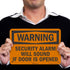 SmartSign “Warning - Security Alarm Will Sound If Door is Opened” Sign | 7" x 10" Reflective Aluminum