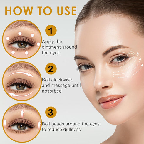 Time Eraser Oil, Roller Ball Castor Oil for Eyes, Frankincense Rollerball, Bags Under Eyes (2 boxes)