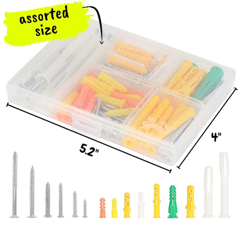 Mr. Pen Wall Anchors and Screws Kit for Drywall, 100 Pcs Assortment for Dry Wall Mount