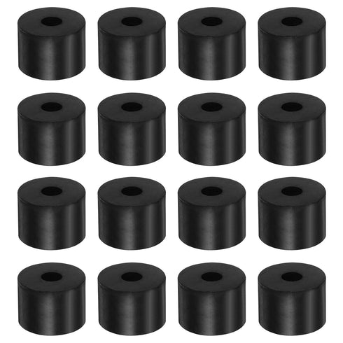 HARFINGTON 16pcs Rubber Spacer, 1.57 Inch OD, 0.47 Inch ID, 1.2 Inch Thick Neoprene Round Anti Vibration Pads, Black