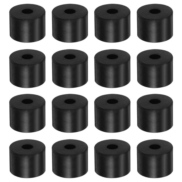 HARFINGTON 16pcs Rubber Spacer, 1.57 Inch OD, 0.47 Inch ID, 1.2 Inch Thick Neoprene Round Anti Vibration Pads, Black