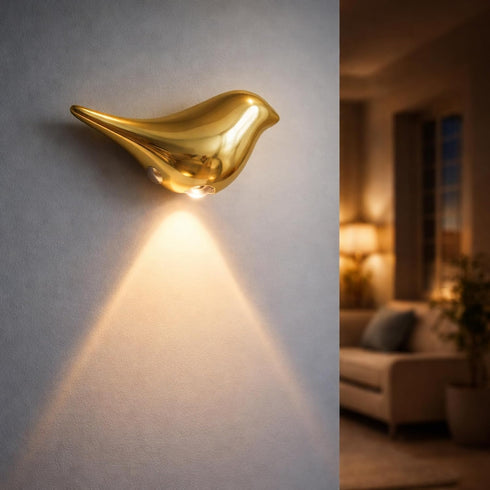 2-Pack Golden Motion Sensor Night Light, Rechargeable Magnetic Wall Lamp, Wireless LED