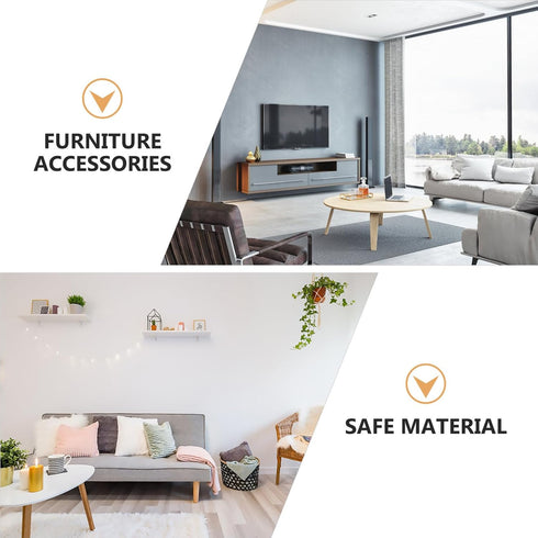 4pcs NUOBESTY Solid Wood Furniture Legs Natural Tapered Replacement Sofa Table Cabinet Feet with Floor Protection Pads