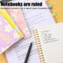 Koogel 8PCS Spiral Notebook Journals, A6 Hardcover Journal Notebooks, 80 Sheets/160 Pages Wirebound Diary Planner for School Office Home Gifts