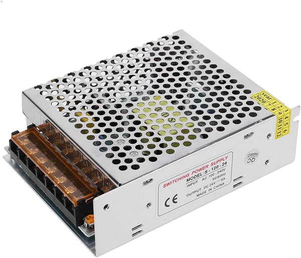 DC24V Output Switch Power Supply Driver, Aluminum Alloy Voltage Converter for LED Screen Strip Light, 3D Printer