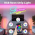 16.4FT 12V Remote,IP65 iNextStation RGB Neon LED Strip Lights, Flexible Rope Lights Color Changing Multiple Modes