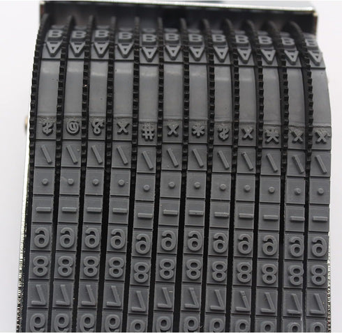 ZENG 12-Digit Adjustable Roller Stamp, Customizable Alphabet, Numbers & Symbols for Office