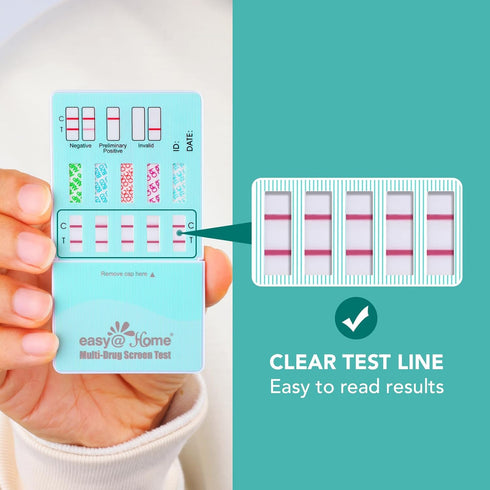 Easy@Home Urine Test Kit: Instant Result Home Use Quick Screen 5 Panel Kit (12 Pack)
