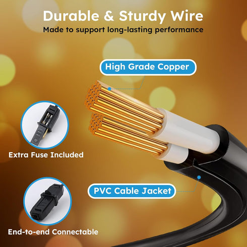 25FT 9 S11 Bulbs, 2700K GvvooHome LED Outdoor String Lights, Waterproof Patio Lights with Shatterproof Plastic Warm