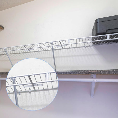 MorningRo 4 3 Closet Pcs Wire Shelf Corner Support Brackets Ventilated Wire Shelving Accessories, Support Brackets