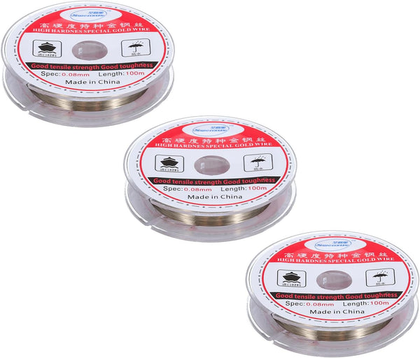 MECCANIXITY 3pcs Molybdenum Screen Cutting Wire, 100m/328ft, 0.08mm, Phone LCD Glass Separate Repair Tool