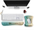 ITNRSIIET Mouse Pad Wrist Support, Ergonomic Mousepad Non-Slip Memory Foam Keyboard Pad for PC Laptop Gaming