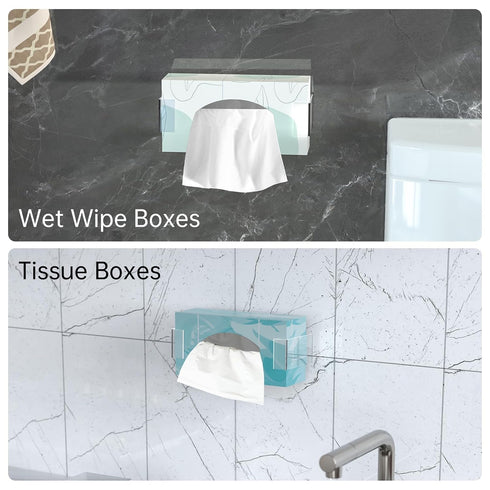 NiHome Clear Wall-Mounted Acrylic Glove Box Holder Dispenser for Bathroom, Kitchen, Lab, Salon Use - Easy to Install