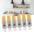 Mokernali 6 G4 Bulbs, 2W 110V G4 Bulbs, 180LM Bulb 3000K Pcs Light Bi-Pin LED Wall Lamp Chandelier Replacement Halogen