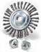 Mercer Industries 186020 - 4" x 3/16" x 5/8"-11 Stringer Bead Wire Wheel, .020 Stainless Steel Wire