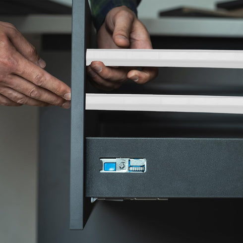 9 Inch 8 PATIKIL Drawer Slides, Pcs Plastic Guide Rails Side Mounted Rails with Mounting Screws