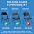 4 7/8 Inch (7/8", Gluposti Rubber Chair Leg Caps Black, Non-Slip Padded and Metal Folding Chair Leg Cap Floor